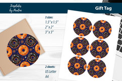 Cute Donut Halloween Gift Tags Print and Cut Product Image 1