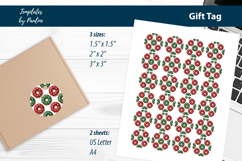 Donut Christmas Gift Tags Printable, Print and Cut Product Image 3
