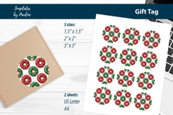 Donut Christmas Gift Tags Printable, Print and Cut Product Image 2