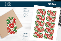 Donut Christmas Gift Tags Printable, Holiday Treat Tags Product Image 2