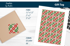 Cute Donut Xmas Gift Tags Printable, Print and Cut Product Image 3