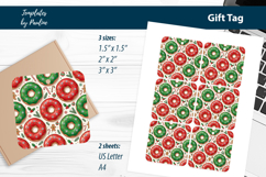 Cute Donut Xmas Gift Tags Printable, Print and Cut Product Image 1