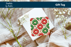 Cute Donut Xmas Gift Tags Printable, Print and Cut Product Image 4