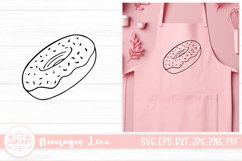 Donut Beverages Outline SVG Cut File Product Image 1