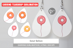 Earring Donut Balloon Product Image 1
