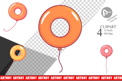 Donut Balloon Clipart Product Image 1