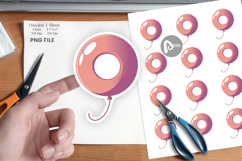Donut Balloon Sticker Product Image 1