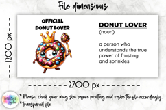 Funny Donut Lover Definition Mug Wrap, Kawaii Donut Mug Product Image 2