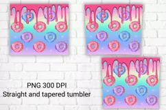 Tumbler sublimation design wrap | Donut tumbler Product Image 2