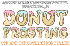 Donut Frosting Alphabet Font Lettering ABC Melting OTF TTF Type by Squeeb Creative