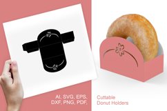 Donut Holder with Flower SVG Paper Cut Template