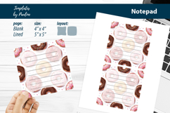 Daily Task Memo Pad Printable, Digital Donut Task Planner Product Image 1