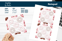 Printable Coffee Counter Note Pad, Donut Notepad Product Image 3