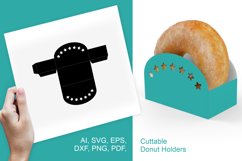 Donut Tray with Decorative Star Holes SVG Paper Cut Template