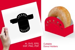 Donut Tray with Tendrils and Stars SVG Paper Cut Template