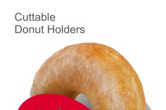 Donut Tray with Tendrils and Stars SVG Paper Cut Template