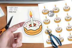 Donut Candle Sticker Product Image 1