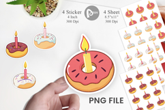 Donut Candle Sticker Product Image 1