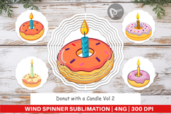 Wind Spinner Donut Candle Product Image 1