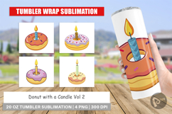 Tumbler Donut Candle Product Image 1