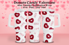 donuts candy valentine themed 40oz tumbler wrap design featuring valentine style artwork available as digital files ready to download for crafting and decor projects