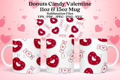 donuts candy valentine coffee mug sublimation wrap glass mug wrap svg presized for 11oz and 15oz glass mug are sublimation files