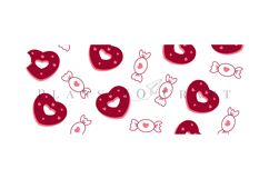 donuts candy valentine coffee mug sublimation wrap glass mug wrap svg presized for 11oz and 15oz glass mug are sublimation files