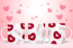 donuts candy valentine coffee mug sublimation wrap glass mug wrap svg presized for 11oz and 15oz glass mug are sublimation files