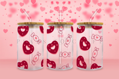 valentine themed Libbey glass can wrap design featuring loving style artwork available as digital files ready to download for crafting and decor projects