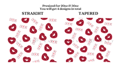 donuts candy valentine skinny tumbler sublimation wrap with high resolution and transparant background are for 20oz and 30oz skinny tumbler