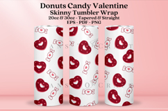 donuts candy valentine skinny tumbler sublimation wrap with high resolution and transparant background are for 20oz and 30oz skinny tumbler