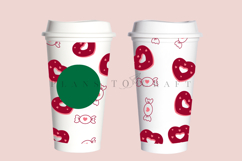 donuts candy valentine starbucks 16oz hot cup tumbler wrap svg presized template for tumbler grande suitable for cricut and silhouette