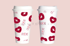 donuts candy valentine starbucks 16oz hot cup tumbler wrap svg presized template for tumbler grande suitable for cricut and silhouette