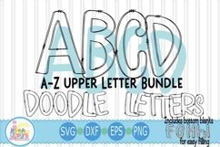 Doodle Letters SVG | Uppercase DIY Pattern Fill Transparent Product Image 1