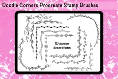 Doodle Corner Decorations Procreate Stamps Product Image 1