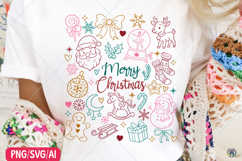 Merry Christmas Doodle Png, Christmas Coquette Png Product Image 2