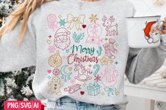 Merry Christmas Doodle Png, Christmas Coquette Png Product Image 4