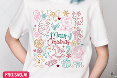 Merry Christmas Doodle Png, Christmas Coquette Png Product Image 5