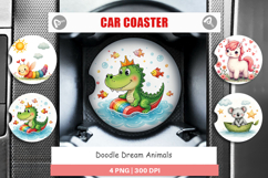 Car Coaster Doodle Dream Animals Product Image 1