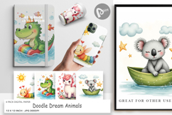 Digital Paper Doodle Dream Animals Product Image 1