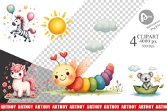 Doodle Dream Animals Clipart Product Image 1