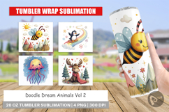 Tumbler Doodle Dream Animals Product Image 1