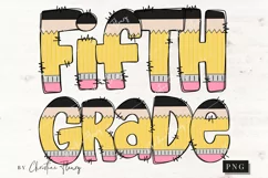 Pencil Doodle Fifth Grade PNG | Back To School PNG Product Image 4