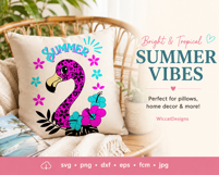 Doodle Flamingo svg, girl flamingo face Product Image 3