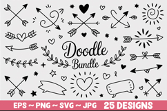 Doodle Flourish Element SVG PNG Bundle Product Image 1
