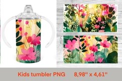 Sippy tumbler sublimation design wrap 12 Oz bundle, flower kids tumbler design, flower  sippy cup tumbler, sippy cup bundle.