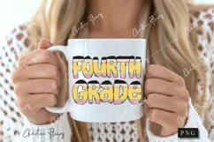 Pencil Doodle Fourth Grade PNG | Back To School PNG Product Image 2