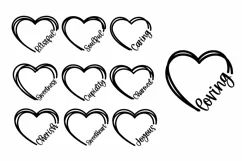 Doodle Hearts SVG - 10 Hand Drawn Sketch Hearts Product Image 3