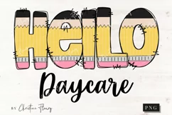 Hello Daycare School PNG | Back To School PNG Product Image 1