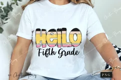 Hello Fifth Grade School PNG | Back To School PNG Product Image 3